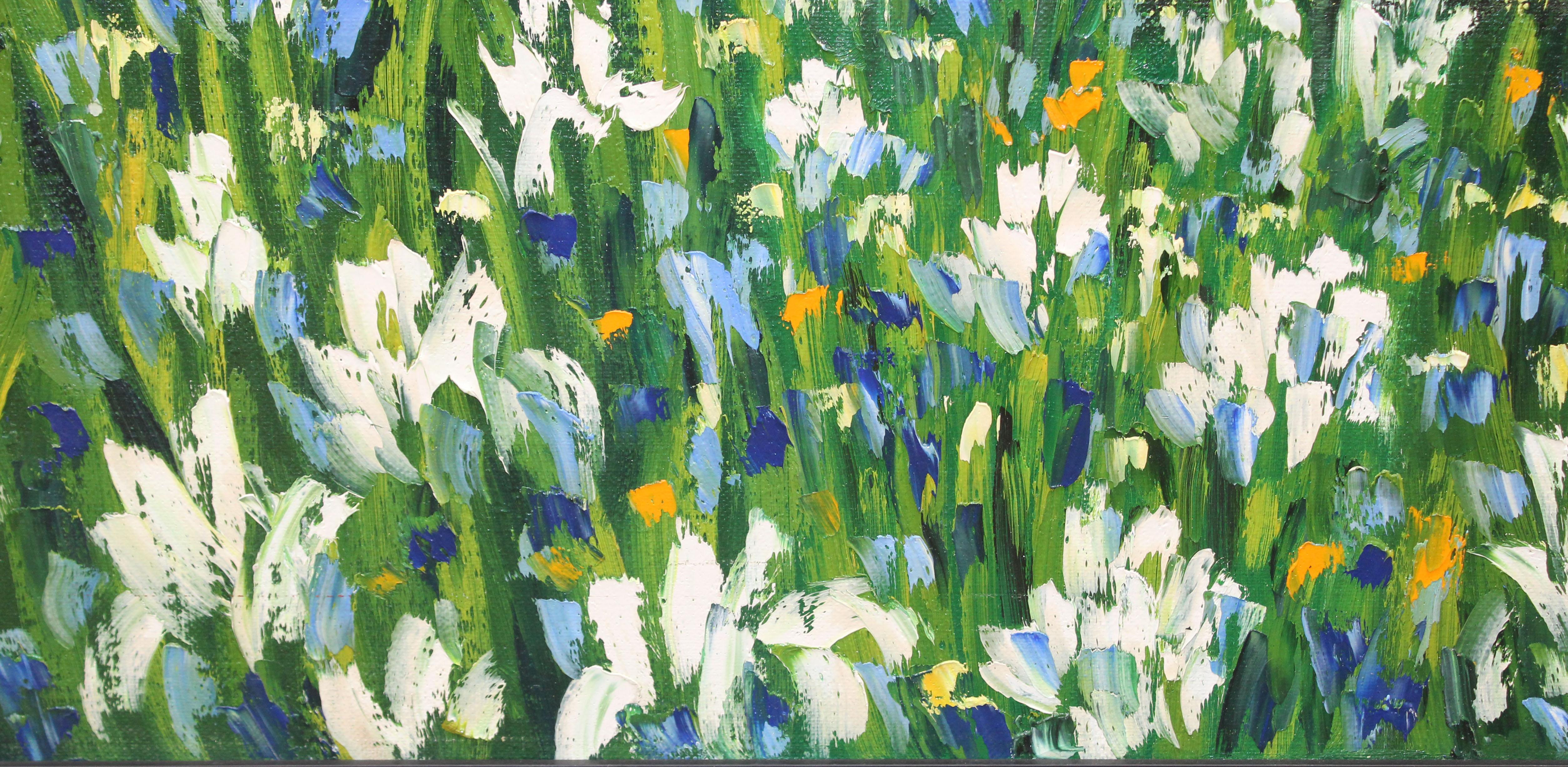 Óleo sobre tela - Jardín de Knightshayes - Año 2000 im Angebot 3