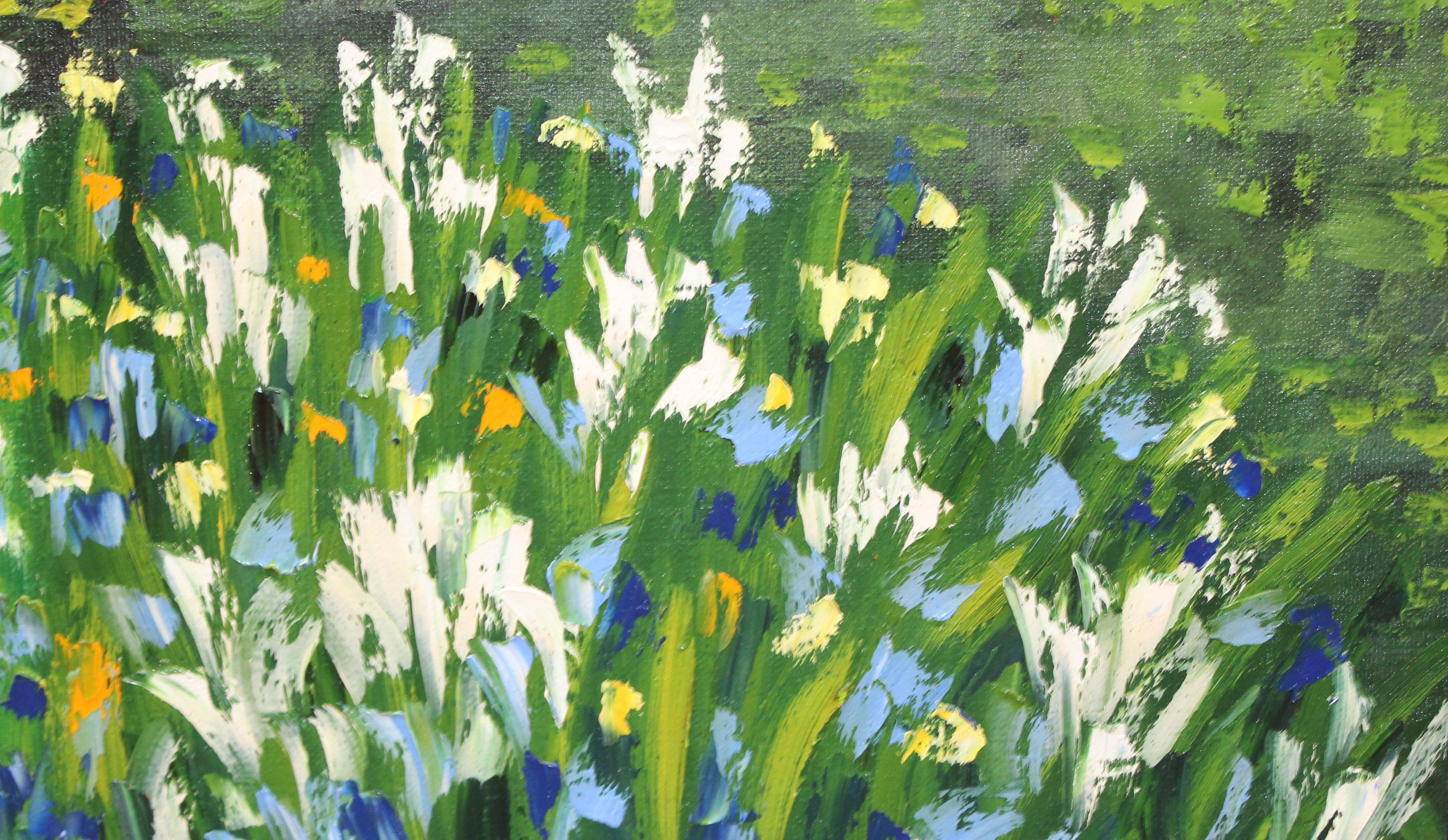 Óleo sobre tela - Jardín de Knightshayes - Año 2000 im Angebot 4
