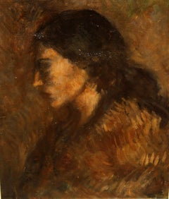 Ritratto di gitana - Óleo su tavola