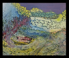 Cahue drops effect abstract. original. acrylic canvas painting