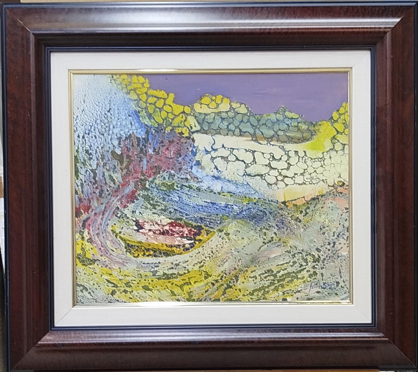 Isidro Cahue Abstract Painting - Cahue drops effect abstract. original. acrylic canvas painting