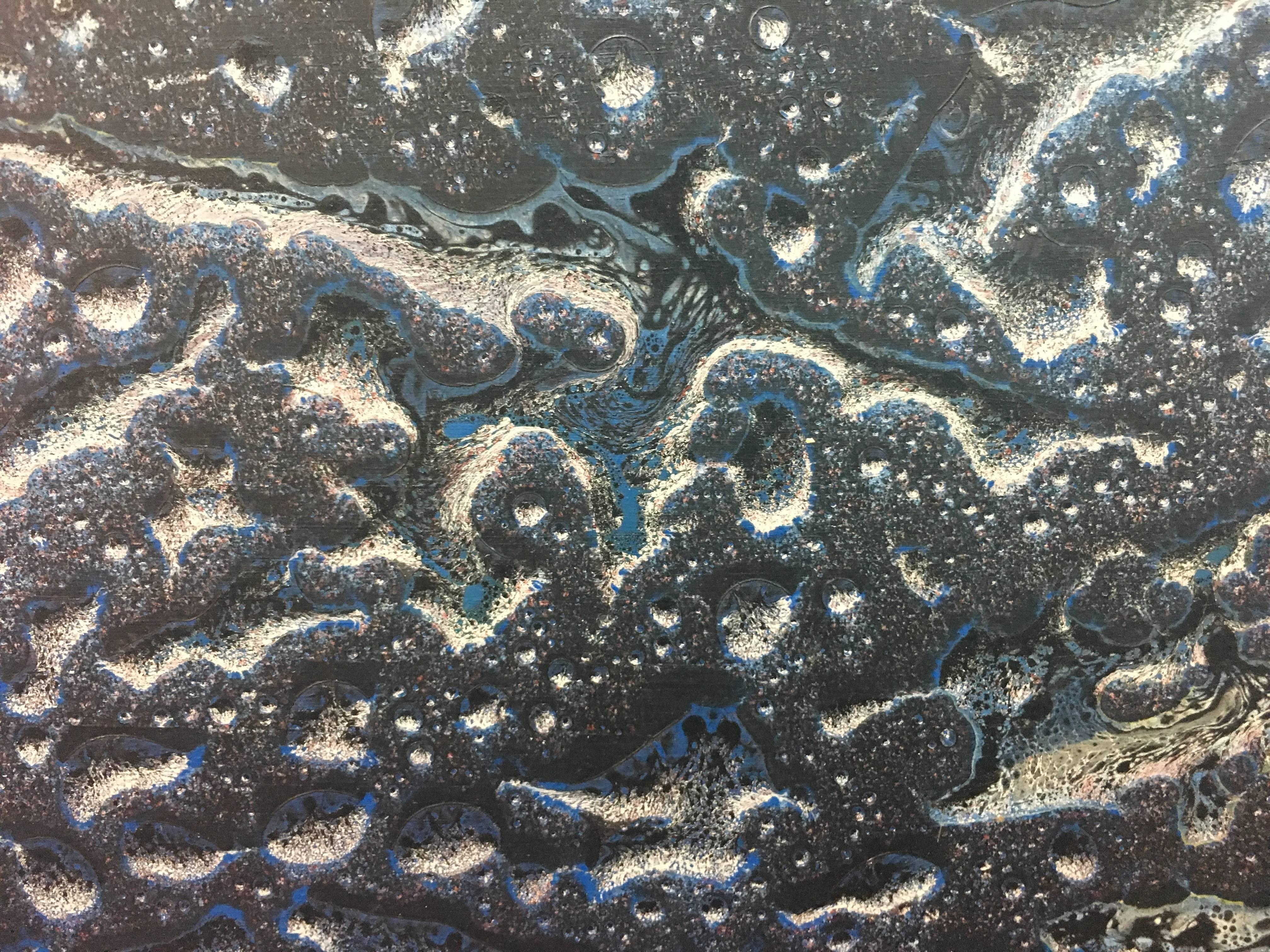 Cahue    pesci nel mare   acrilico astratto originale  pittura in vendita 1