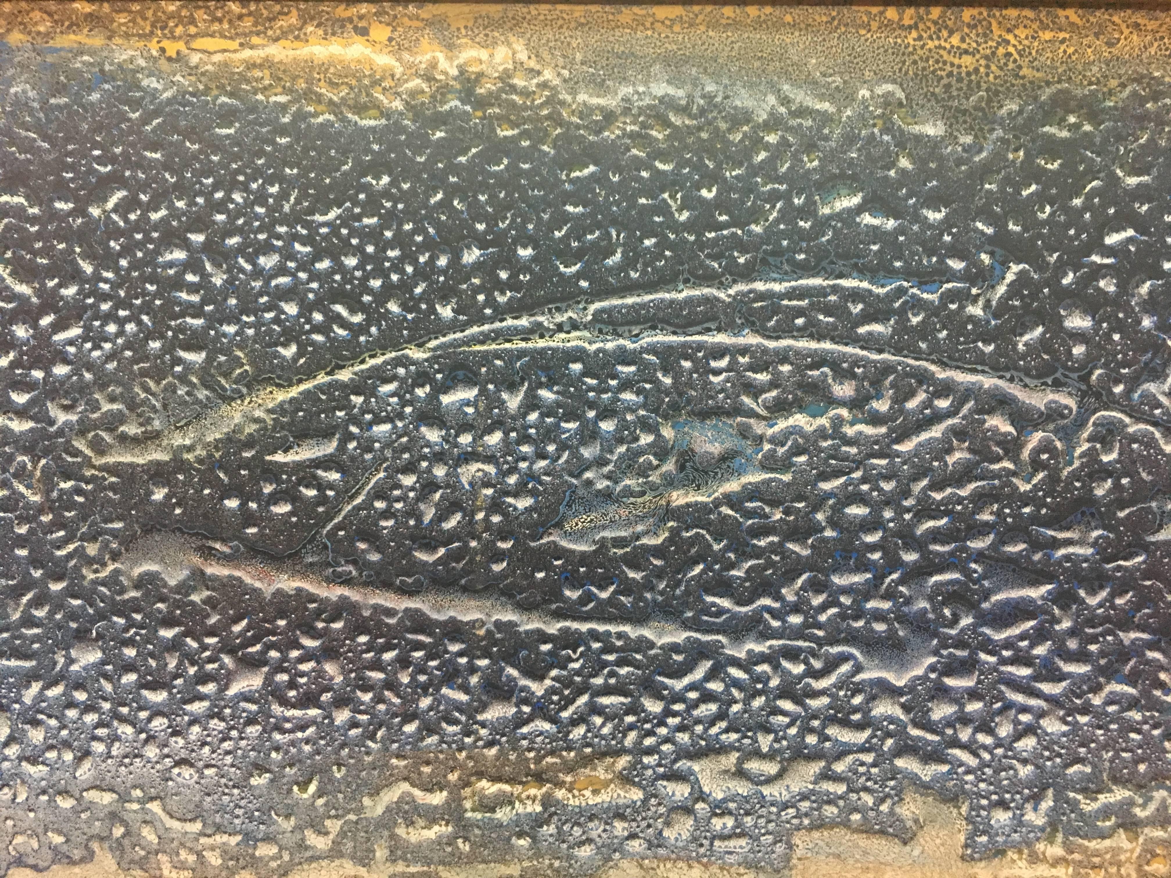 Cahue    pesci nel mare   acrilico astratto originale  pittura in vendita 2