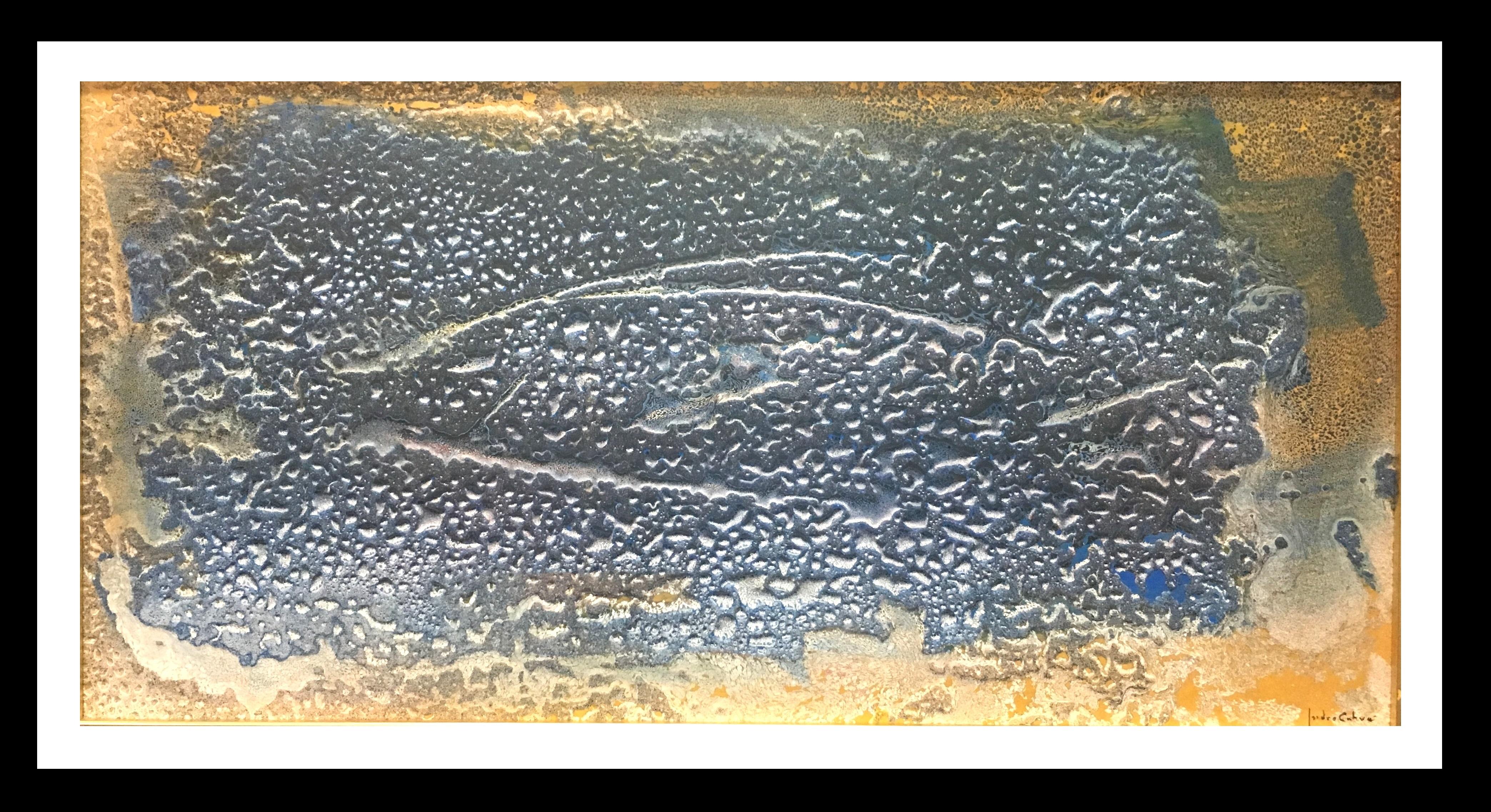 Abstract Painting di Isidro Cahue - Cahue    pesci nel mare   acrilico astratto originale  pittura