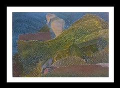 I Cahue  Blaue Tropfen Effekt   Abstraktes Original-Gemälde auf Acrylpapier