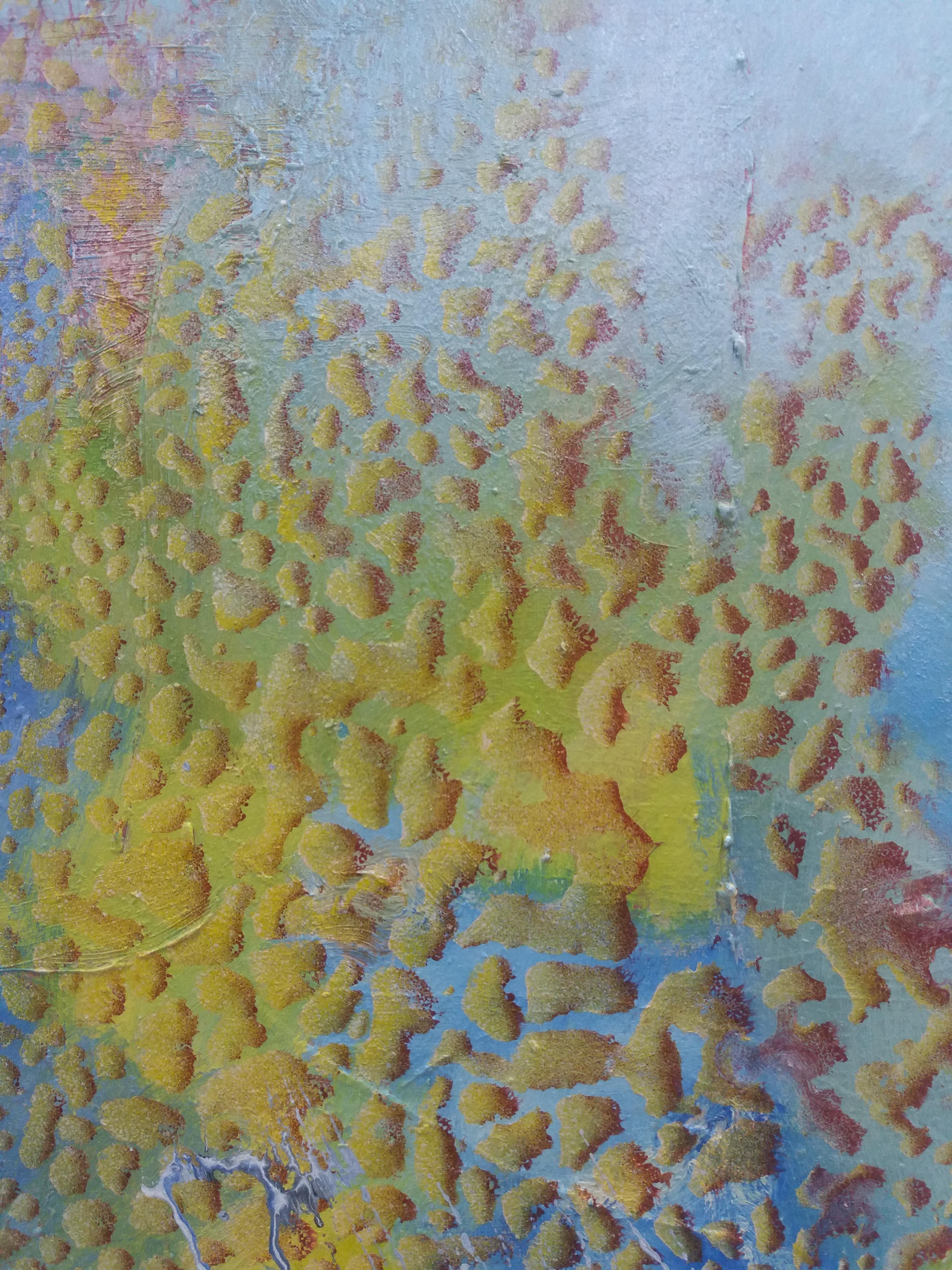 I. Cahue Blue  Sea Bottom   Sea and Stone- original abstract  For Sale 4