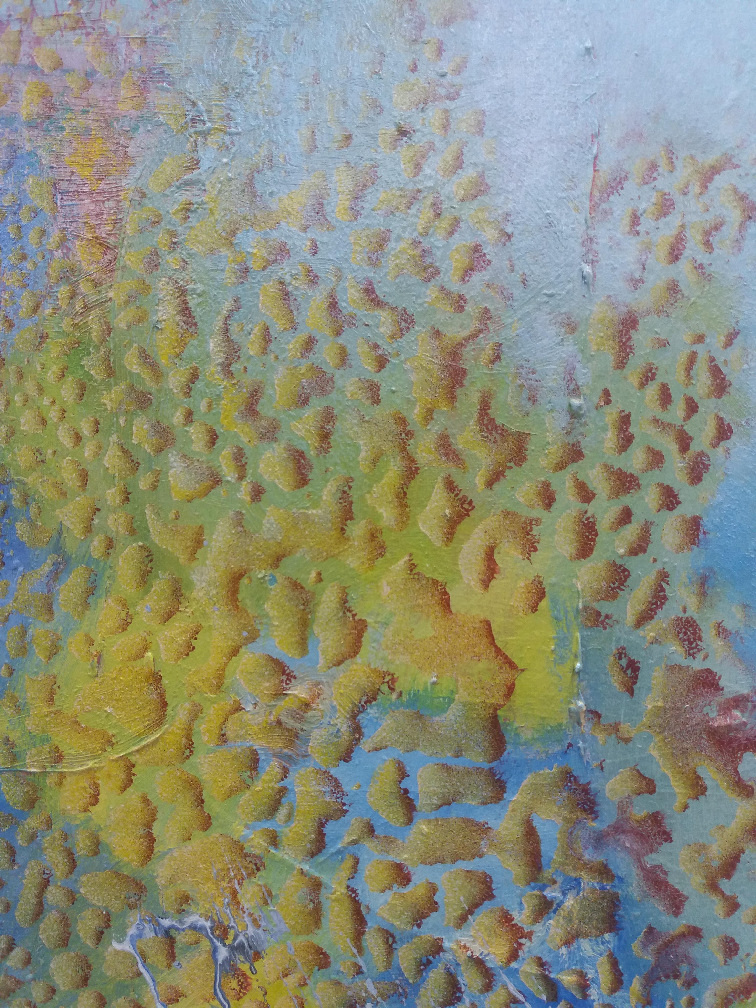 I. Cahue Blu  Fondo marino   A. Stone - abstract originale in vendita 3