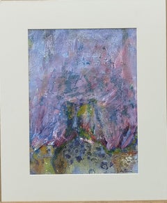 I. Cahue  Red and Yellow colors  original abstract paper acrylic