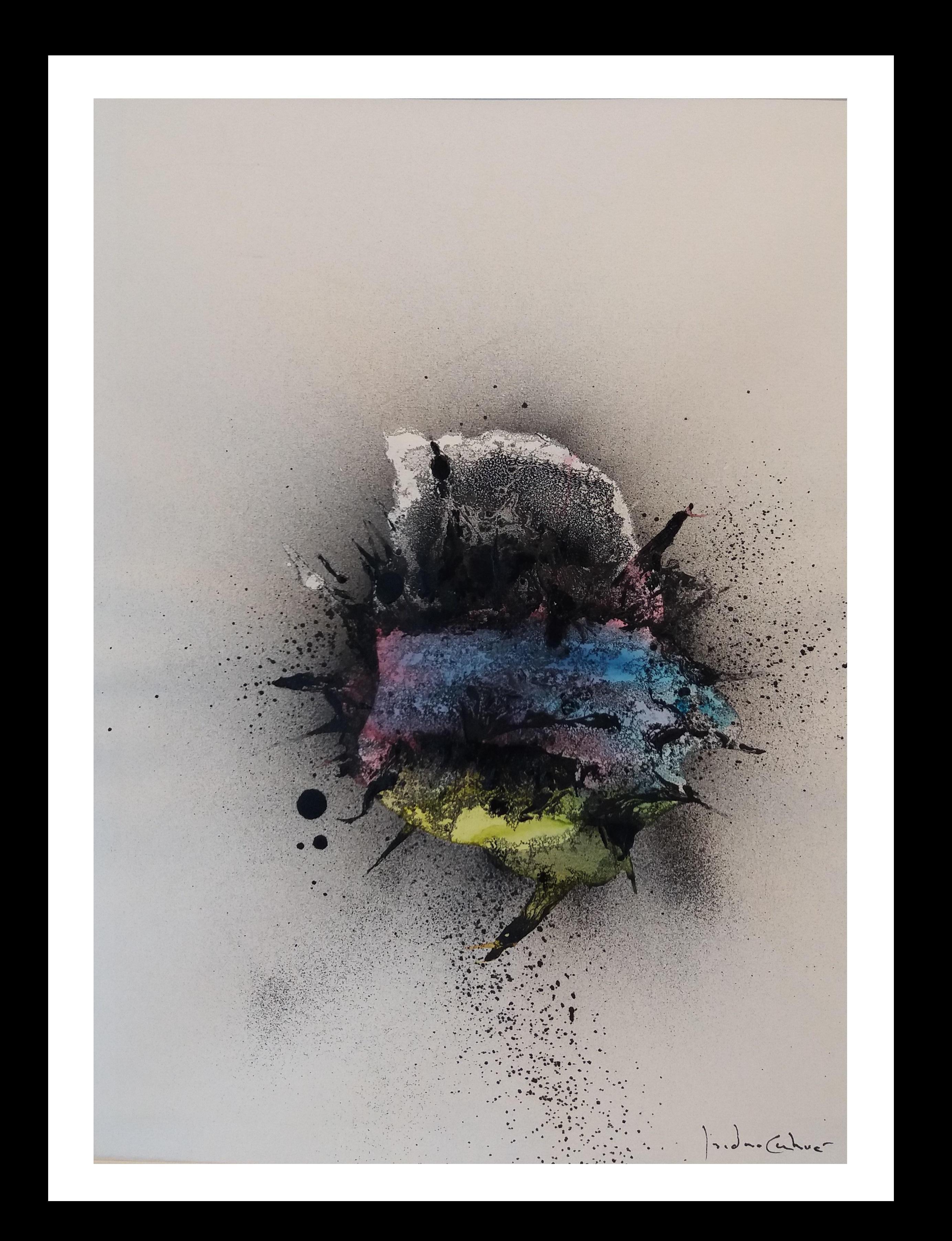 Naturaleza. original abstract acrylic painting . framed
 by Spanish artist ISIDRO CAHUE.
Acrylic on paper
Perfect state

The personality of the artist is reflected in different fields of art. His concern for the subject, his experience, his interest