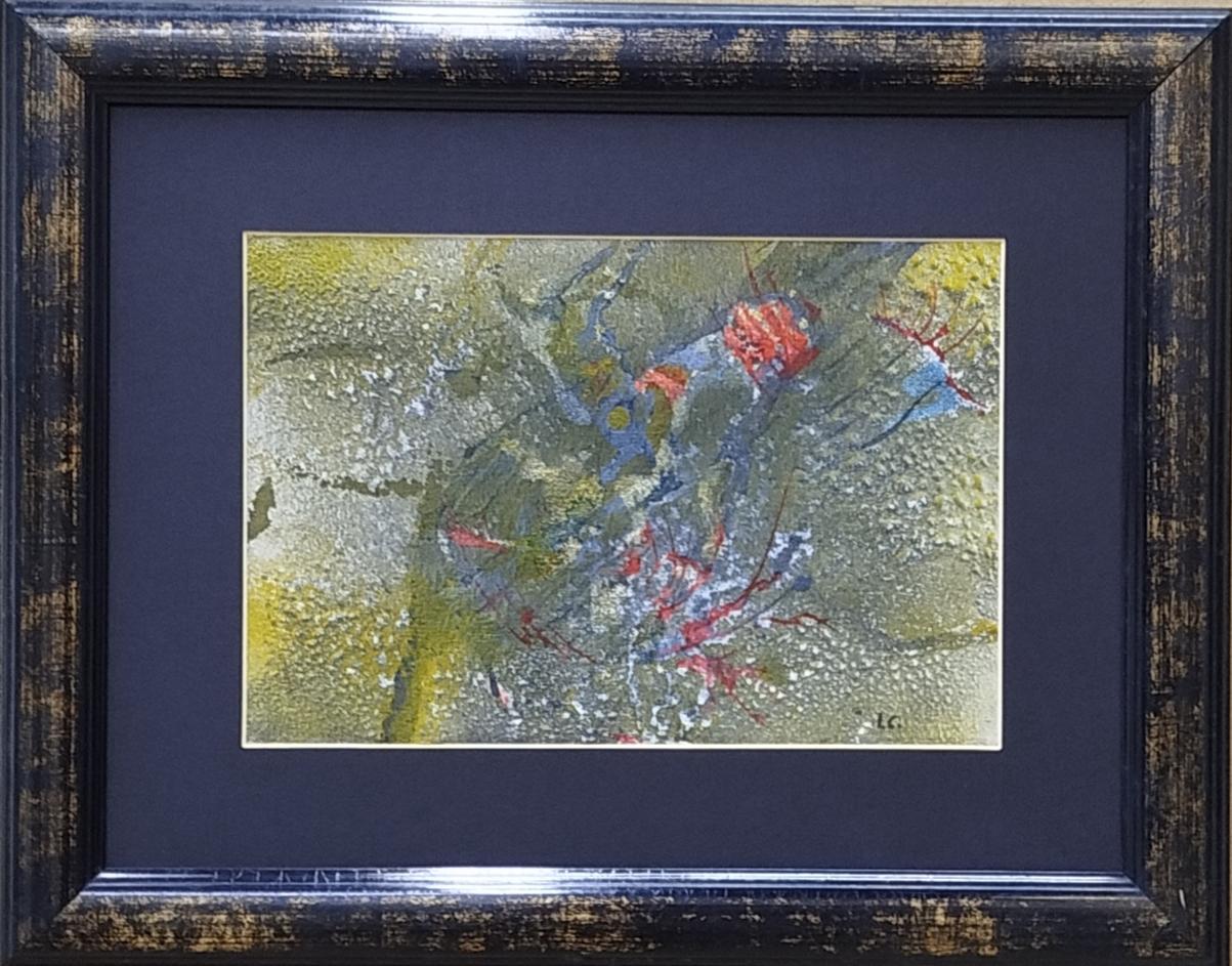Isidro Cahue  original abstract paper acrylic painting