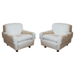 ISKU Pair of Club Chairs Made in Finland in Faux Shearling