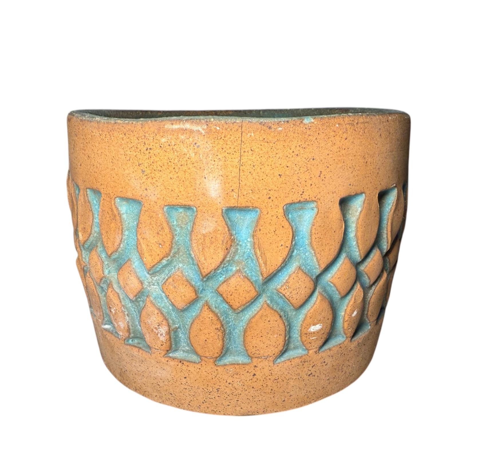 Isla Del Sol Puerto Rican Stoneware Planter (Moderne) im Angebot