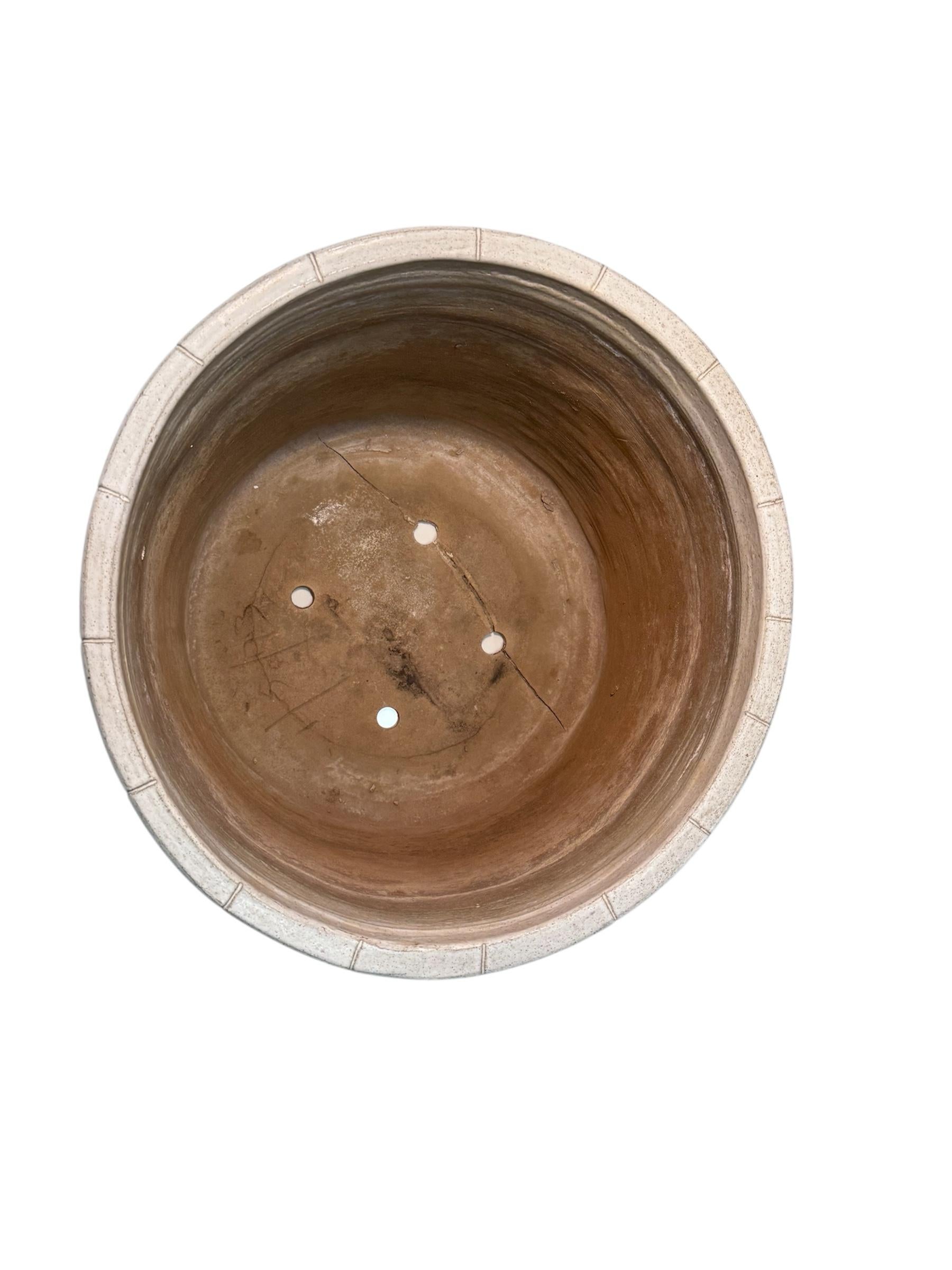 20th Century Isla Del Sol Puerto Rican Stoneware Round Planter For Sale