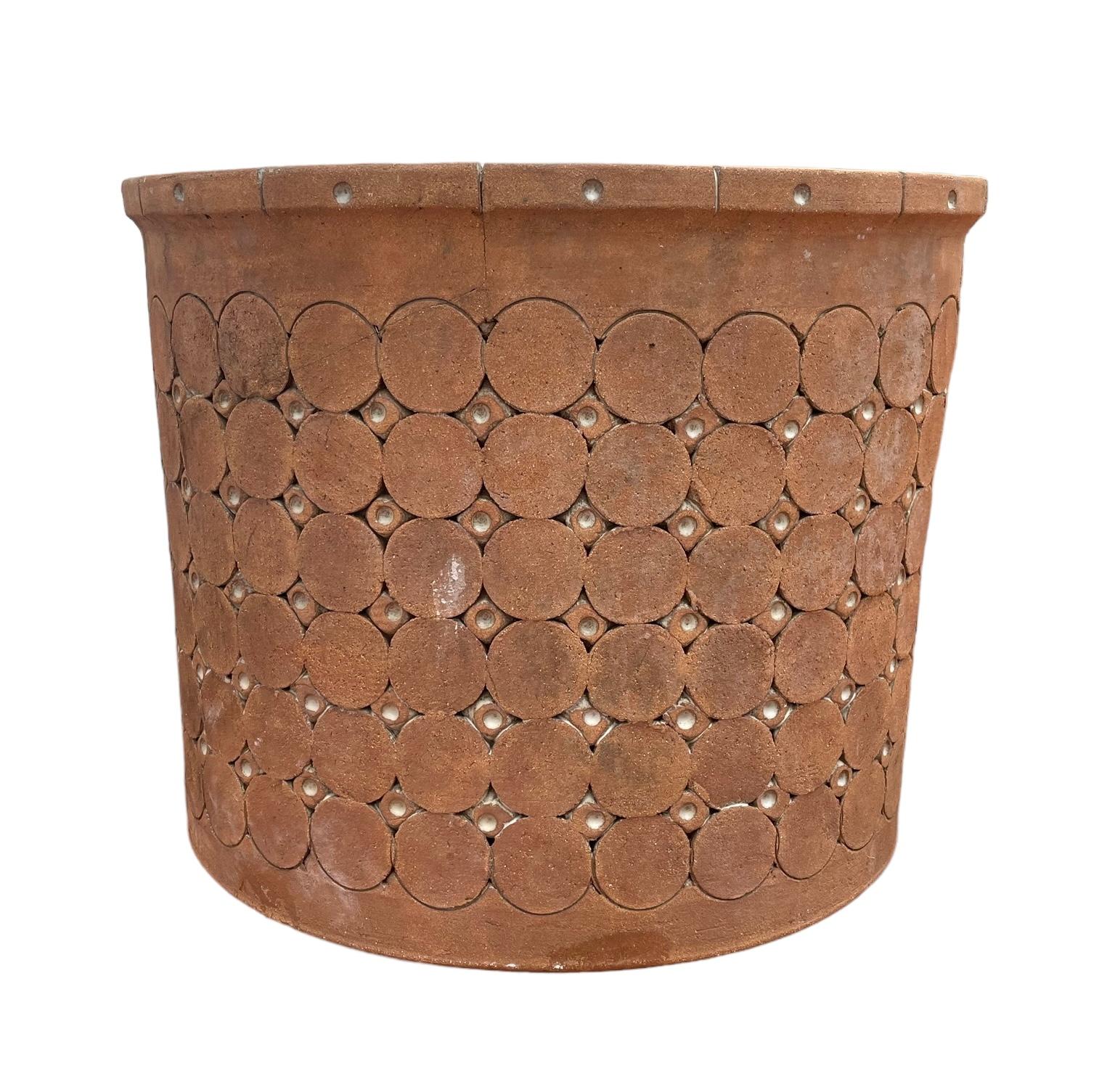 Isla Del Sol Puerto Rico Huge Heavy Stoneware Round Planter 5
