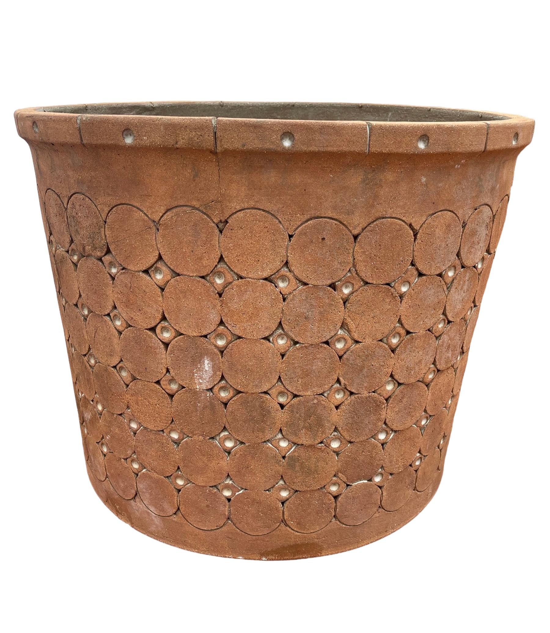 Isla Del Sol Puerto Rico Huge Heavy Stoneware Round Planter 6
