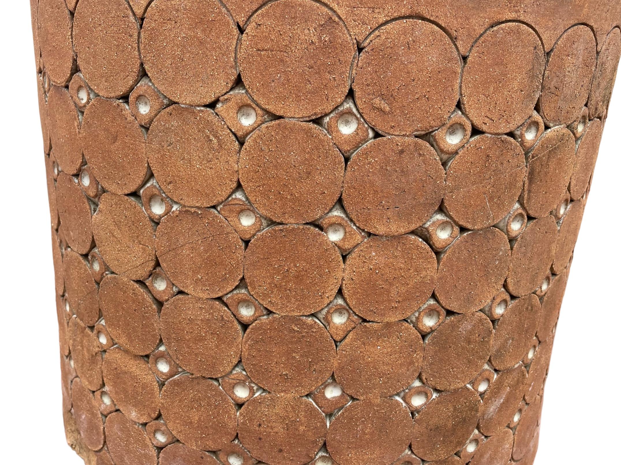 American Isla Del Sol Puerto Rico Huge Heavy Stoneware Round Planter