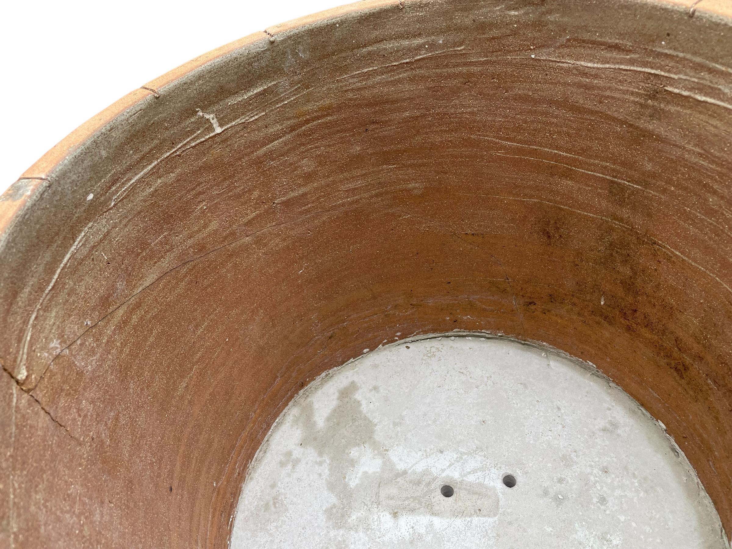Isla Del Sol Puerto Rico Huge Heavy Stoneware Round Planter 1