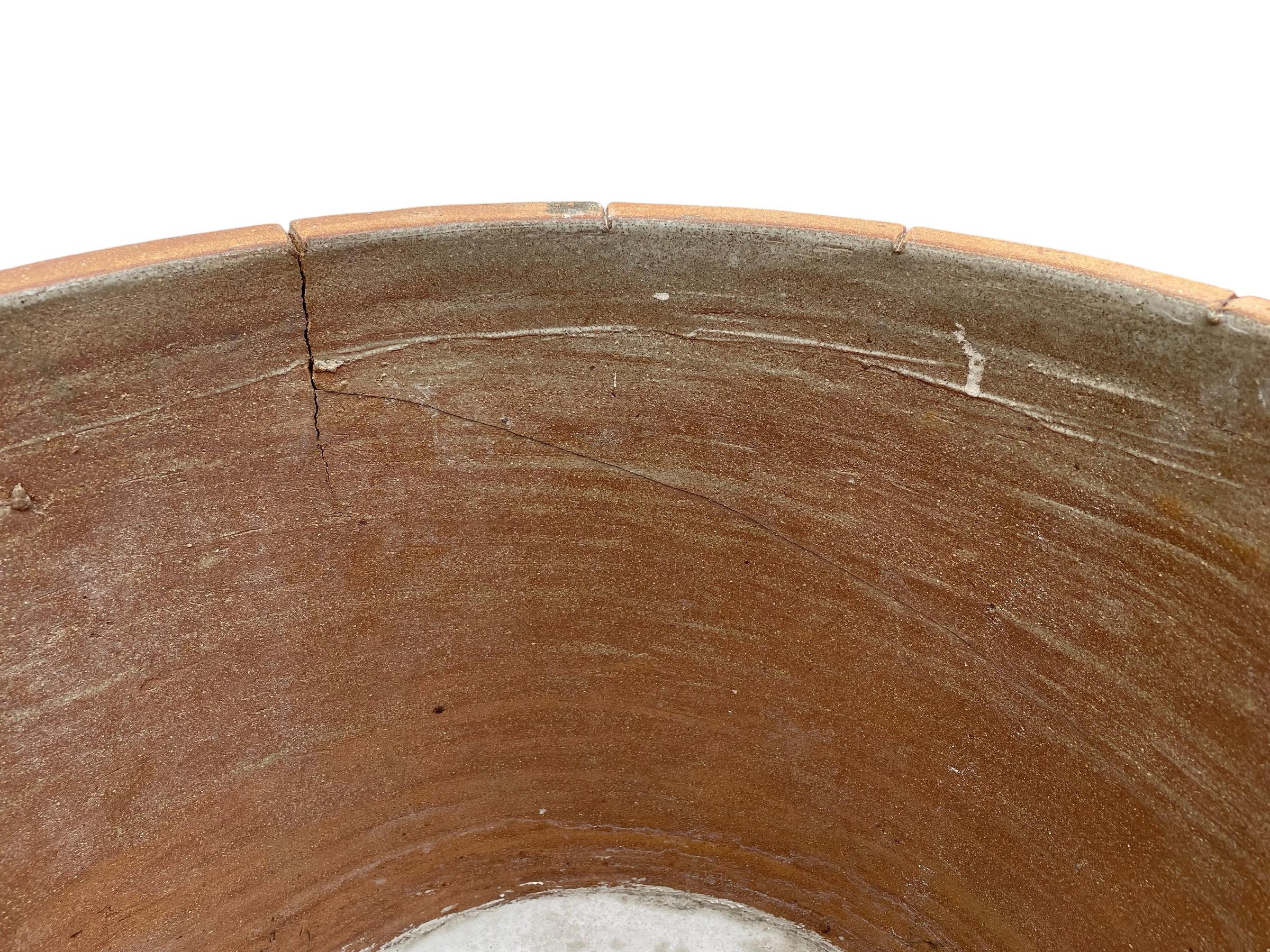 Isla Del Sol Puerto Rico Huge Heavy Stoneware Round Planter 2