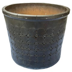 Isla Del Sol Puerto Rico Huge Heavy Stoneware Round Planter