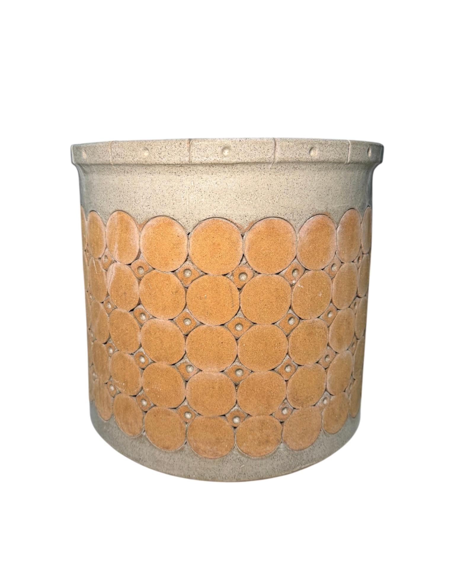 Isla Del Sol Puerto Rico Stoneware Round Planter For Sale 1