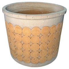 Used Isla Del Sol Puerto Rico Stoneware Round Planter