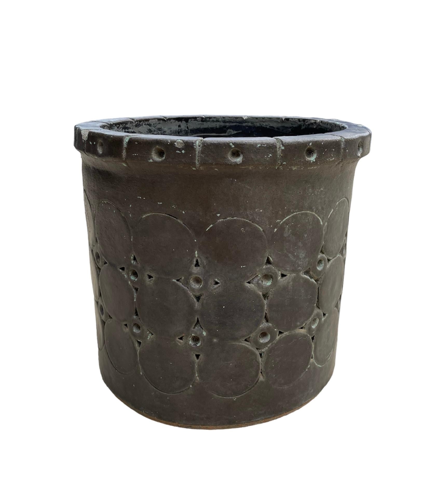 20th Century Isla Del Sol Stoneware Round Planter