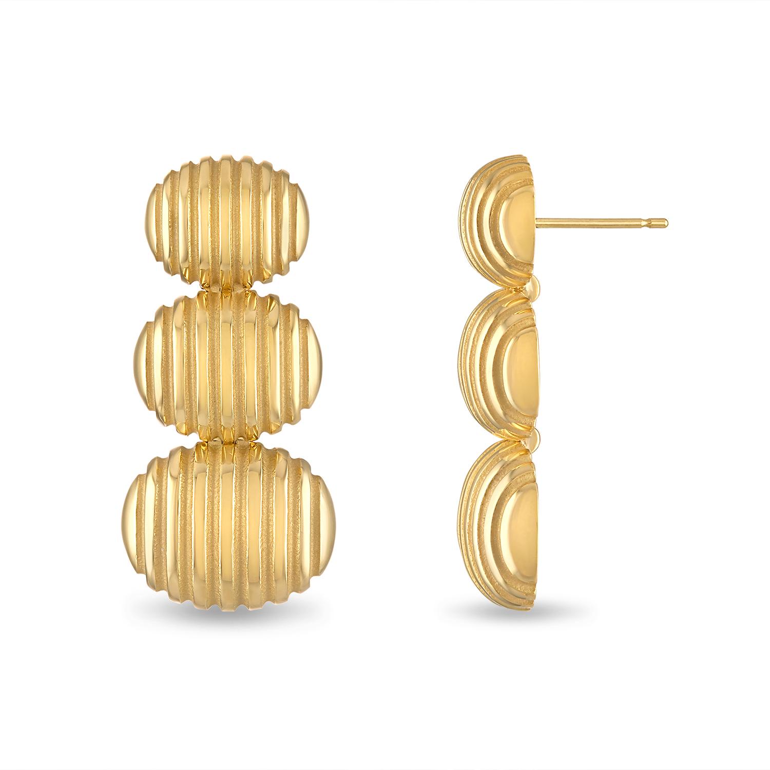 Isla Triple Oval Earrings In New Condition For Sale In Boston, MA