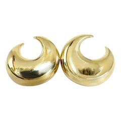 Islam, arabisch, gewölbter Halbmond, links und rechts, Ohrringe, 18 Karat, Hochglanz*