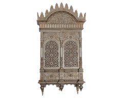 Islamic "Alhambra" Silvered Bronze Quran Cabinet in the Islamic Nasrid Style