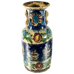 Islamische antike persische Stil Blume glasiert kleine handbemalte Vase 20