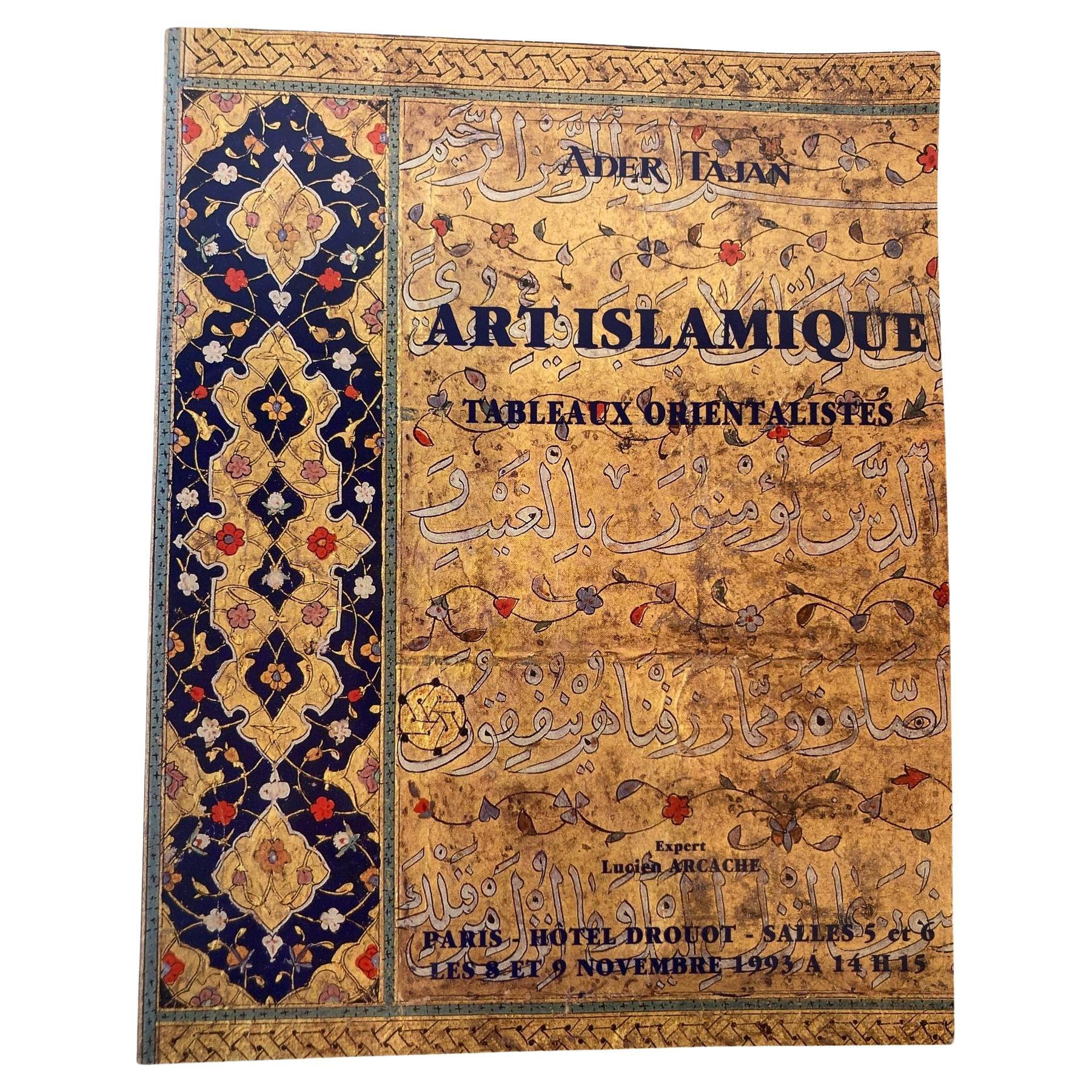 Art islamique, peintures orientalistes Catalogue de vente aux enchères Tajan, 1993 en vente