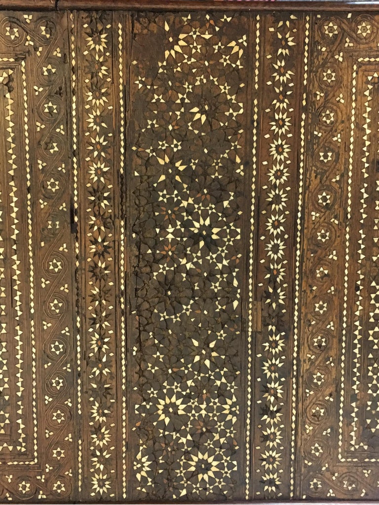 Bone Inlay Panels Islamic Bone Inlay Panel Side Table For Sale at 1stDibs