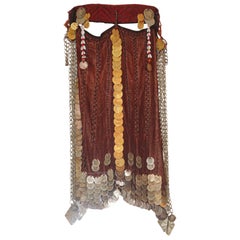 Nikab Sinai Bedouin à voile facetté encadré, pièce de collection des années 1940