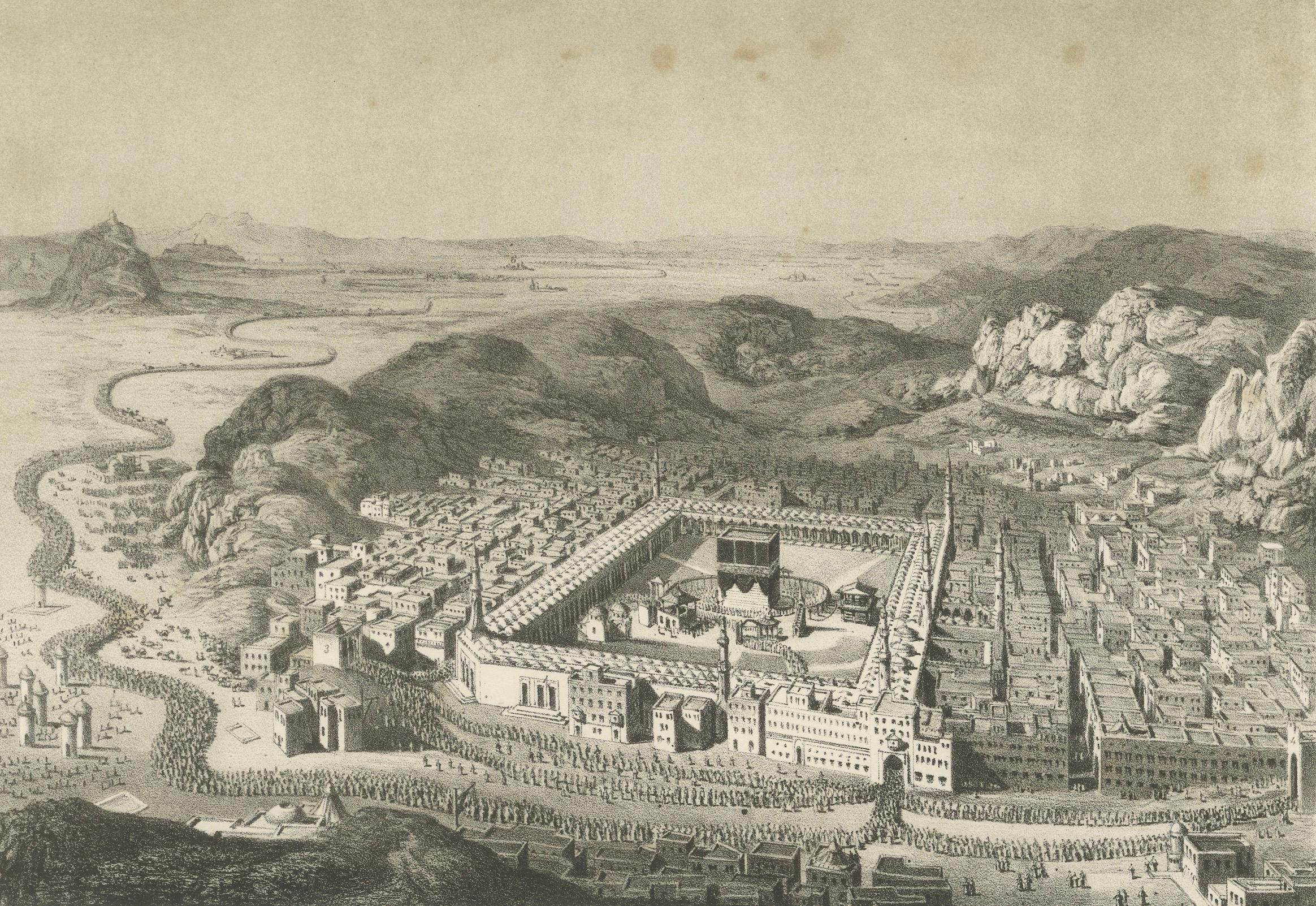 Islamic Holy Sites Print Mecca and the Sacred Places, 1863 Dutch Lithograph en venta 1