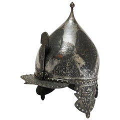 Antique Islamic Indo Persian Kulah Khud Helmet with Arabic Inscription