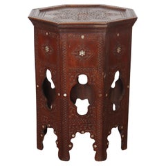 Antique Islamic Inlaid Side Table