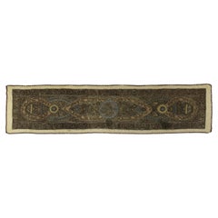Islamic Ottoman embroidered textile caligraphic Linen motives 1900 Turkey