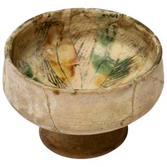 Islamic Persian Nishapur Pottery Footed Bowl