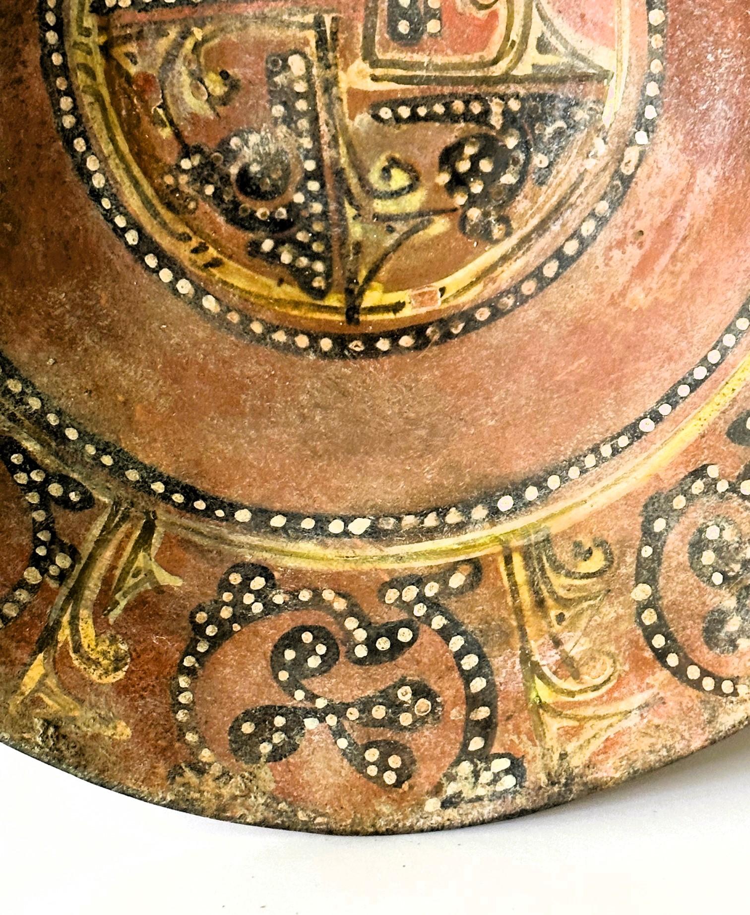 Islamic Pottery Bowl with Slip Paint Nishapur  For Sale 5