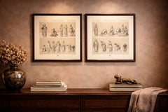 Islamic Prayer Lithographs, Muslims Worship Postures, Paris 1888 Set