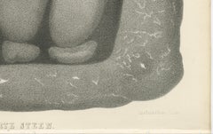 Islamic Relic Print The Black Stone of Mecca, 1863 Dutch Lithograph