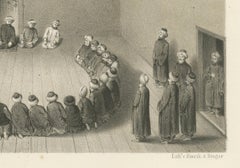 Islamic Ritual Print Dance of the Dervishes Ceremony, 1863 Dutch Lithograph