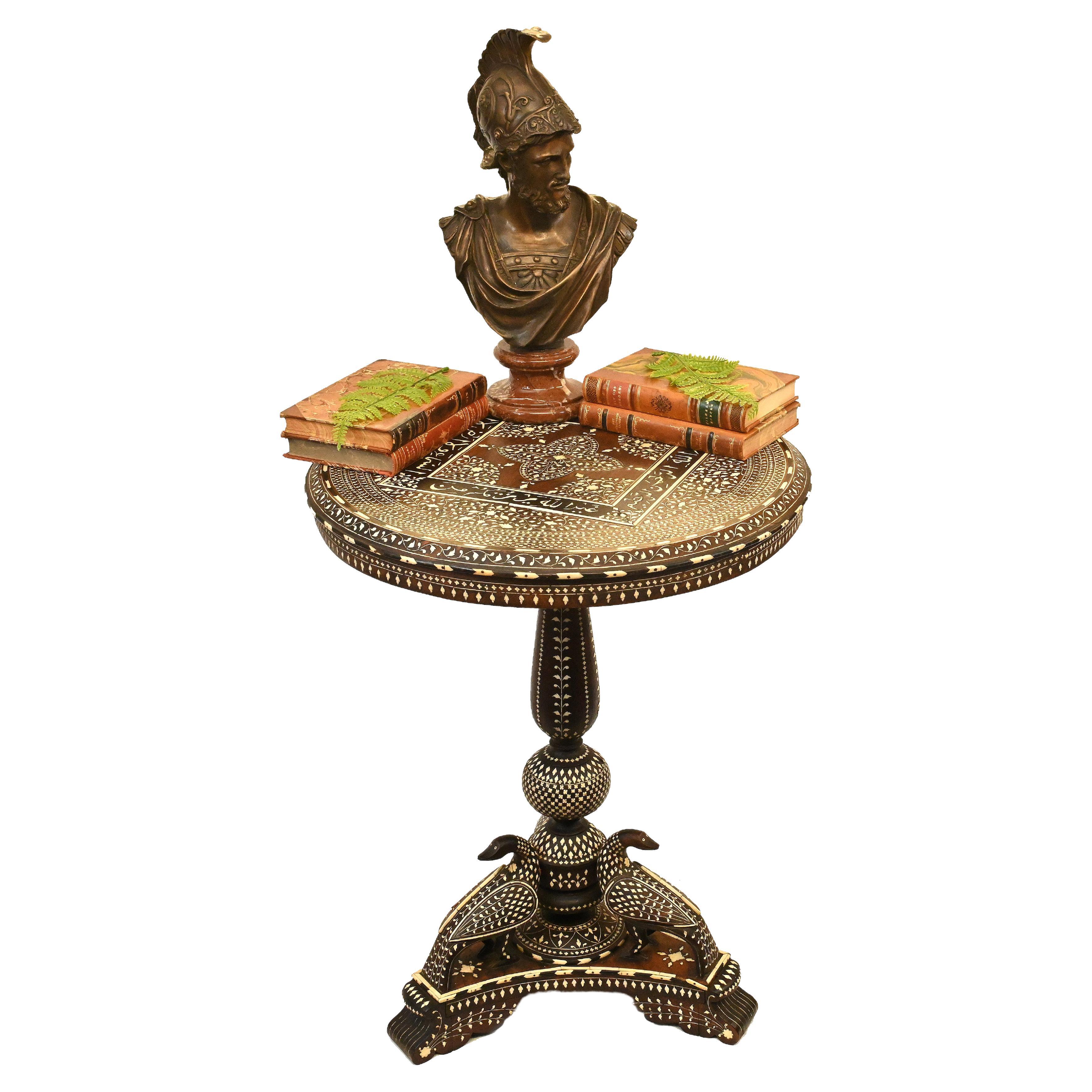Islamic Side Table Moorish Damascan Furniture Interiors, 1870 For Sale