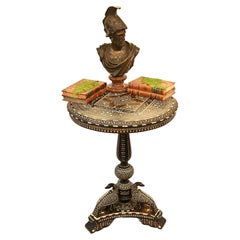Antique Islamic Side Table Moorish Damascan Furniture Interiors, 1870