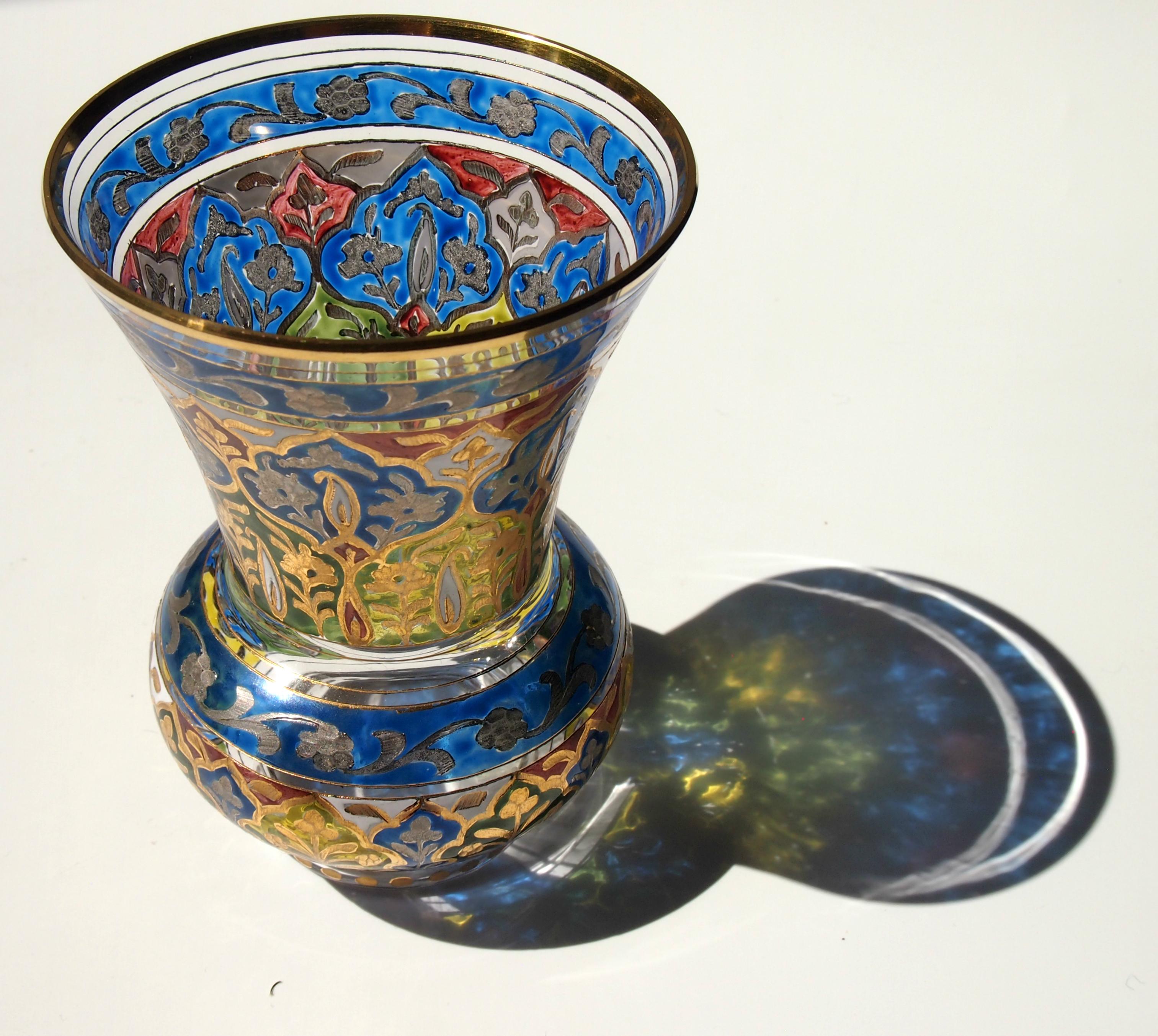 Islamic Style German Fritz Heckert 'Jodhpur' Glass Vase -Victorian In Good Condition For Sale In London, GB