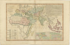 Islamic World Map with Africa, Middle East, India, Indies, Wilkinson 1817