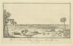 Island and Village of Cufeeq between Sol and Cafi – Egypt Engraving, c.1755