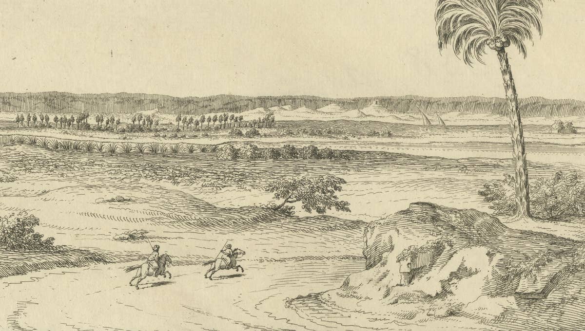 Island and Village of Cufeeq between Sol and Cafi – Egypt Engraving, c.1755