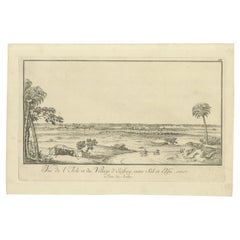 Île et village de Cufeeq entre Sol et Cafi - Gravure égyptienne, vers 1755