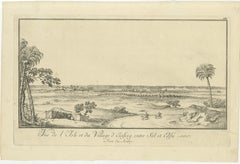 Island and Village of Cufeeq between Sol and Cafi – Egypt Engraving, c.1755